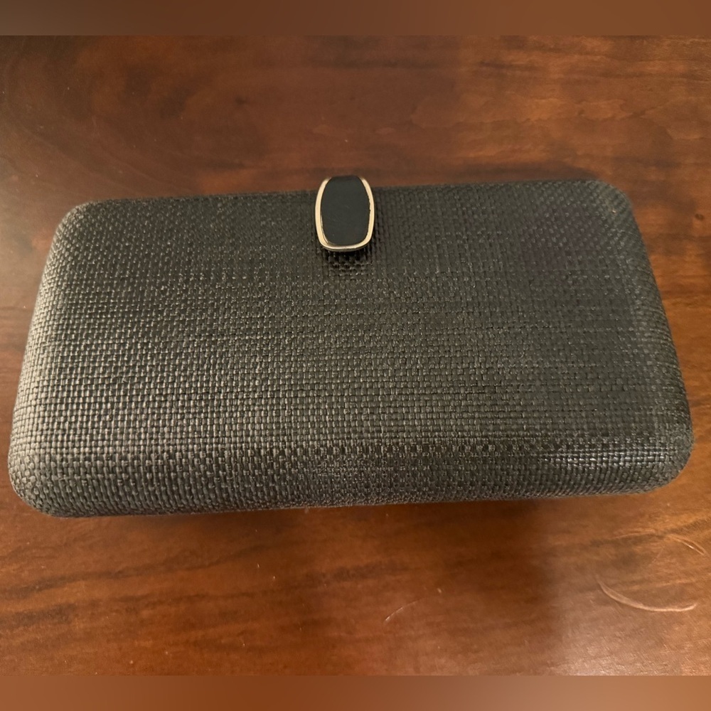 Classic Black Woven Clutch Purse